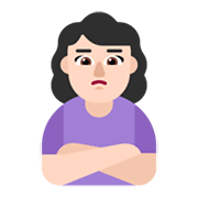 🙎🏻‍♀️ Emoji Mulher Fazendo Bico: Pele Clara na Microsoft Windows 11 November 2021 Update.