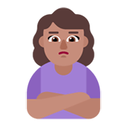 🙎🏽‍♀️ Emoji Mujer Haciendo Pucheros: Tono De Piel Medio en Microsoft Windows 11 November 2021 Update.