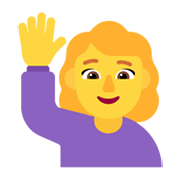 🙋‍♀️ Emoji Mujer Con La Mano Levantada en Microsoft Windows 11 November 2021 Update.
