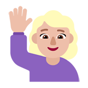 Emoji 🙋🏼‍♀️ Donna Con Mano Alzata: Carnagione Abbastanza Chiara su Microsoft Windows 11 November 2021 Update.