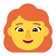👩‍🦰 Emoji Frau: rotes Haar Microsoft Windows 11 November 2021 Update.