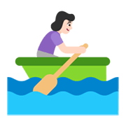 🚣🏻‍♀️ Emoji Mujer Remando En Un Bote: Tono De Piel Claro en Microsoft Windows 11 November 2021 Update.
