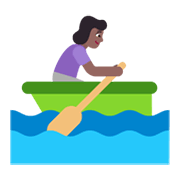 🚣🏾‍♀️ Emoji Frau im Ruderboot: mitteldunkle Hautfarbe Microsoft Windows 11 November 2021 Update.
