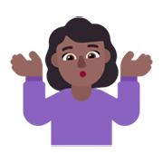 🤷🏾‍♀️ Emoji Mujer Encogida De Hombros: Tono De Piel Oscuro Medio en Microsoft Windows 11 November 2021 Update.