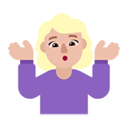 🤷🏼‍♀️ Emoji schulterzuckende Frau: mittelhelle Hautfarbe Microsoft Windows 11 November 2021 Update.