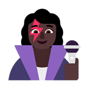 👩🏿‍🎤 Emoji Cantante Mujer: Tono De Piel Oscuro en Microsoft Windows 11 November 2021 Update.