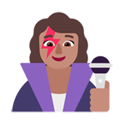 Emoji 👩🏽‍🎤 Cantante Donna: Carnagione Olivastra su Microsoft Windows 11 November 2021 Update.