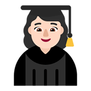 👩🏻‍🎓 Emoji Estudiante Mujer: Tono De Piel Claro en Microsoft Windows 11 November 2021 Update.