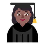 👩🏾‍🎓 Emoji Studentin: mitteldunkle Hautfarbe Microsoft Windows 11 November 2021 Update.