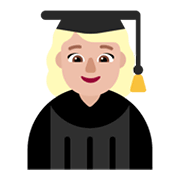 Emoji 👩🏼‍🎓 Studentessa: Carnagione Abbastanza Chiara su Microsoft Windows 11 November 2021 Update.