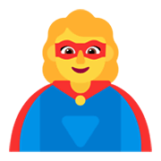 Emoji 🦸‍♀️ Supereroina su Microsoft Windows 11 November 2021 Update.