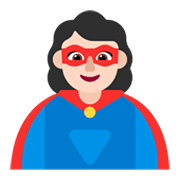🦸🏻‍♀️ Emoji Super-heroína: Pele Clara na Microsoft Windows 11 November 2021 Update.