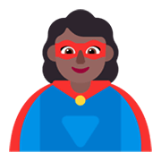 🦸🏾‍♀️ Emoji Superheroína: Tono De Piel Oscuro Medio en Microsoft Windows 11 November 2021 Update.