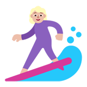 Emoji 🏄🏼‍♀️ Surfista Donna: Carnagione Abbastanza Chiara su Microsoft Windows 11 November 2021 Update.