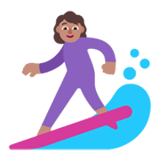 🏄🏽‍♀️ Emoji Mulher Surfista: Pele Morena na Microsoft Windows 11 November 2021 Update.