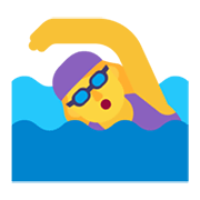 Emoji 🏊‍♀️ Nuotatrice su Microsoft Windows 11 November 2021 Update.