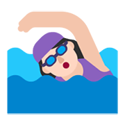 🏊🏻‍♀️ Emoji Schwimmerin: helle Hautfarbe Microsoft Windows 11 November 2021 Update.