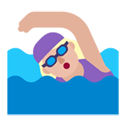 🏊🏼‍♀️ Emoji Schwimmerin: mittelhelle Hautfarbe Microsoft Windows 11 November 2021 Update.