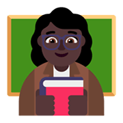 Emoji 👩🏿‍🏫 Professoressa: Carnagione Scura su Microsoft Windows 11 November 2021 Update.