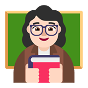 👩🏻‍🏫 Emoji Profesora: Tono De Piel Claro en Microsoft Windows 11 November 2021 Update.