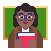 👩🏾‍🏫 Emoji Profesora: Tono De Piel Oscuro Medio en Microsoft Windows 11 November 2021 Update.