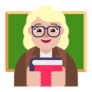 👩🏼‍🏫 Emoji Profesora: Tono De Piel Claro Medio en Microsoft Windows 11 November 2021 Update.