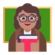 👩🏽‍🏫 Emoji Profesora: Tono De Piel Medio en Microsoft Windows 11 November 2021 Update.