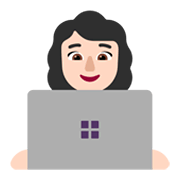 👩🏻‍💻 Emoji Tecnóloga: Tono De Piel Claro en Microsoft Windows 11 November 2021 Update.