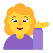 Emoji 💁‍♀️ Donna Con Suggerimento su Microsoft Windows 11 November 2021 Update.