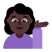 Emoji 💁🏿‍♀️ Donna Con Suggerimento: Carnagione Scura su Microsoft Windows 11 November 2021 Update.