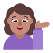 💁🏽‍♀️ Emoji Mulher Com A Palma Virada Para Cima: Pele Morena na Microsoft Windows 11 November 2021 Update.