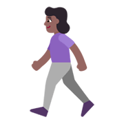 🚶🏾‍♀️ Emoji Mujer Caminando: Tono De Piel Oscuro Medio en Microsoft Windows 11 November 2021 Update.