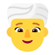 👳‍♀️ Emoji Mujer Con Turbante en Microsoft Windows 11 November 2021 Update.