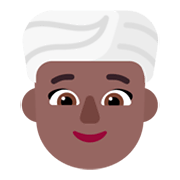 👳🏾‍♀️ Emoji Mujer Con Turbante: Tono De Piel Oscuro Medio en Microsoft Windows 11 November 2021 Update.