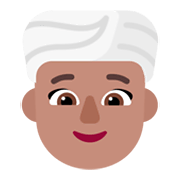 👳🏽‍♀️ Emoji Mulher Com Turbante: Pele Morena na Microsoft Windows 11 November 2021 Update.