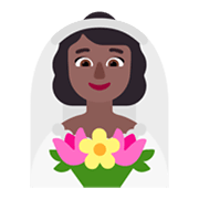 👰🏾‍♀️ Emoji Mujer Con Velo: Tono De Piel Oscuro Medio en Microsoft Windows 11 November 2021 Update.