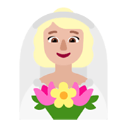👰🏼‍♀️ Emoji Mulher de véu: Pele Morena Clara na Microsoft Windows 11 November 2021 Update.