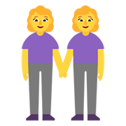 Emoji 👭 Due Donne Che Si Tengono Per Mano su Microsoft Windows 11 November 2021 Update.