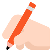✍🏻 Emoji Escrevendo à Mão: Pele Clara na Microsoft Windows 11 November 2021 Update.