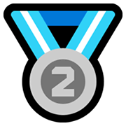 🥈 Emoji Medalla De Plata en Microsoft Windows 11.