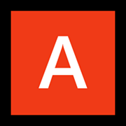 🅰️ Emoji Großbuchstabe A in rotem Quadrat Microsoft Windows 11.