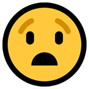 Emoji 😧 Faccina Angosciata su Microsoft Windows 11.