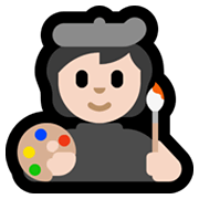 🧑🏻‍🎨 Emoji Artista: Pele Clara na Microsoft Windows 11.