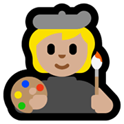 🧑🏼‍🎨 Emoji Künstler(in): mittelhelle Hautfarbe Microsoft Windows 11.