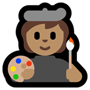 🧑🏽‍🎨 Emoji Künstler(in): mittlere Hautfarbe Microsoft Windows 11.