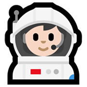 🧑🏻‍🚀 Emoji Astronaut(in): helle Hautfarbe Microsoft Windows 11.