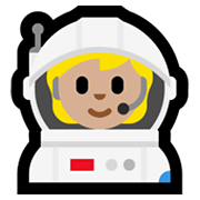 🧑🏼‍🚀 Emoji Astronauta: Tono De Piel Claro Medio en Microsoft Windows 11.