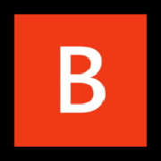 🅱️ Emoji Großbuchstabe B in rotem Quadrat Microsoft Windows 11.