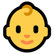 Emoji 👶 Neonato su Microsoft Windows 11.