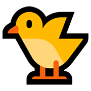 Emoji 🐤 Pulcino su Microsoft Windows 11.